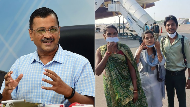 Lunch hosted by Kejriwal for Sanitation workers : Delhi.