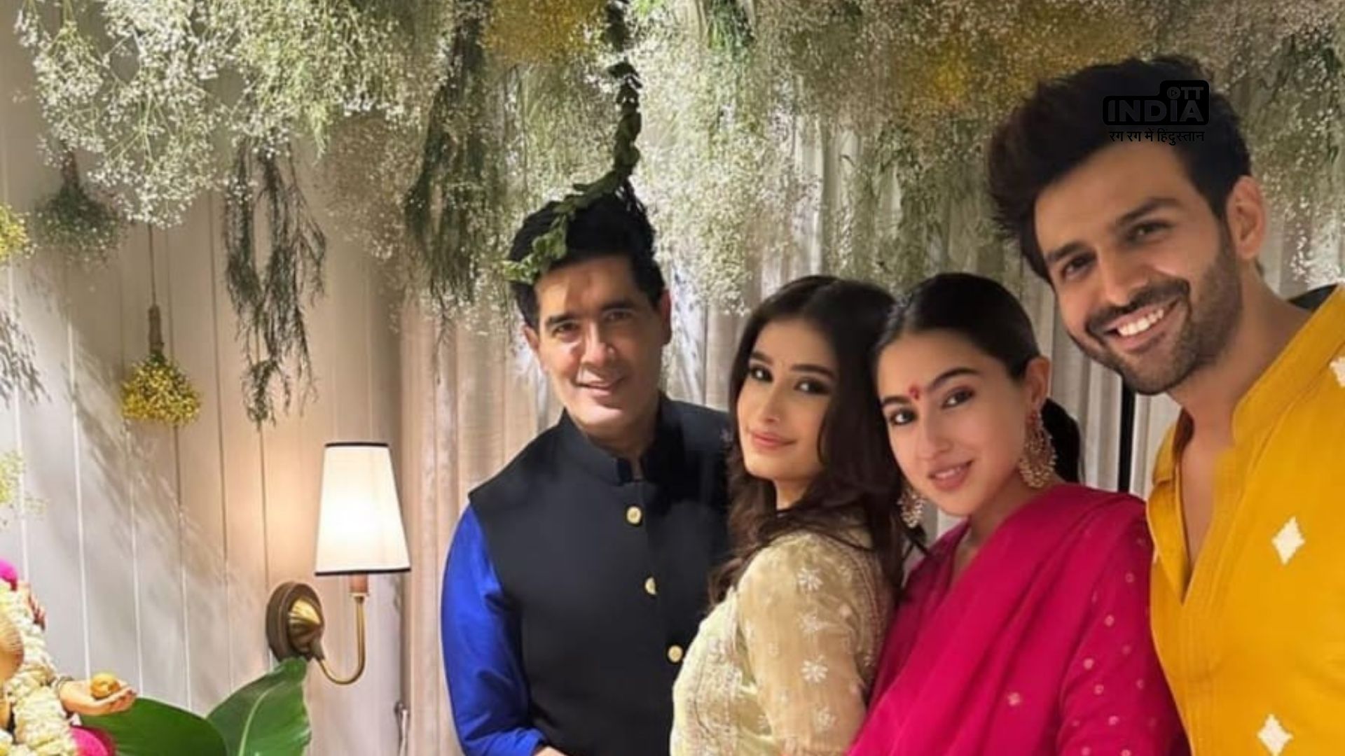 Kartik Aaryan के साथ गणपति दर्शन के लिए उनके घर पहुंचीं सारा अली खान; मृणाल ठाकुर, राशा थडानी भी दिखें साथ...