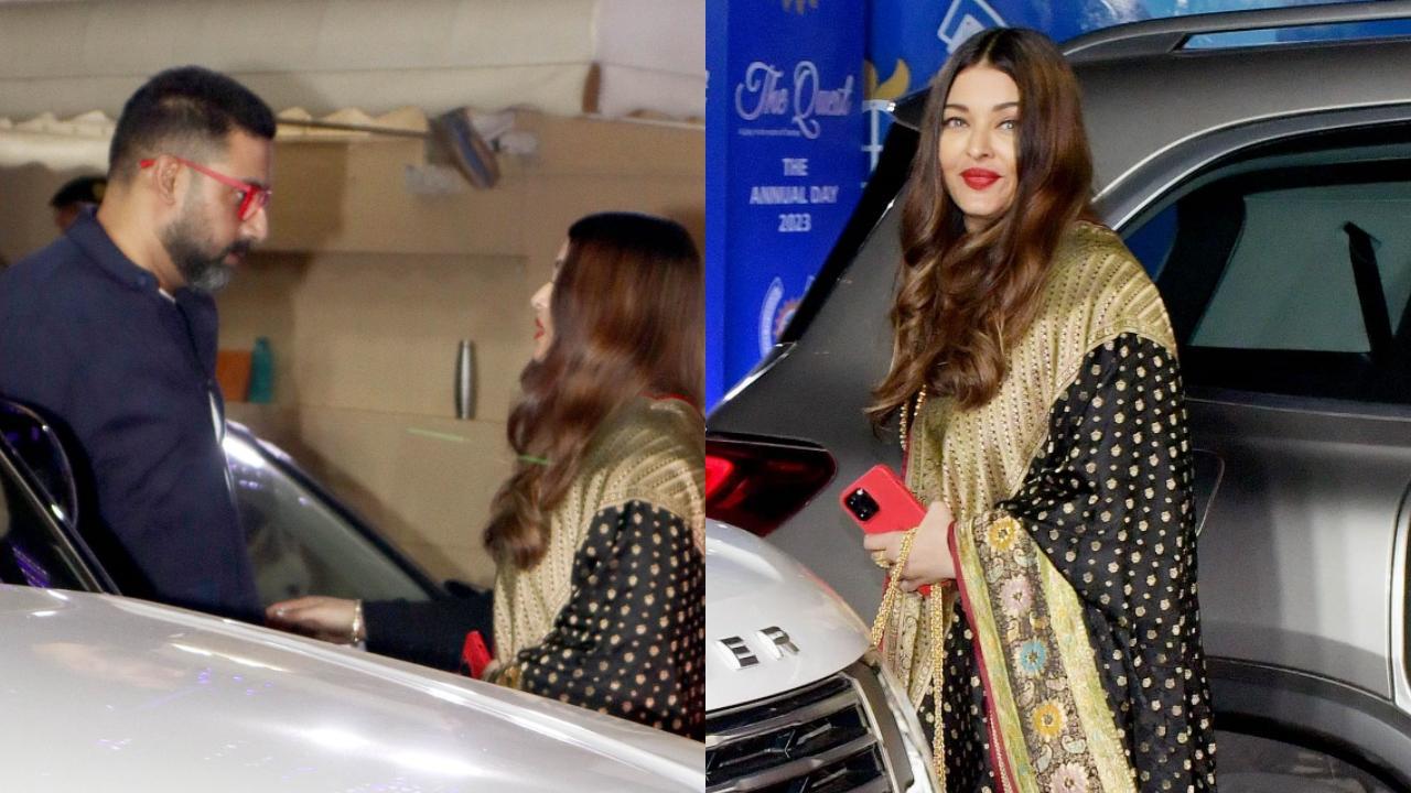 One big happy family: Aishwarya Rai, Abhishek Bachchan, Amitabh Bachchan,  Agastya Nanda spotted together amid separation rumours, see pics!