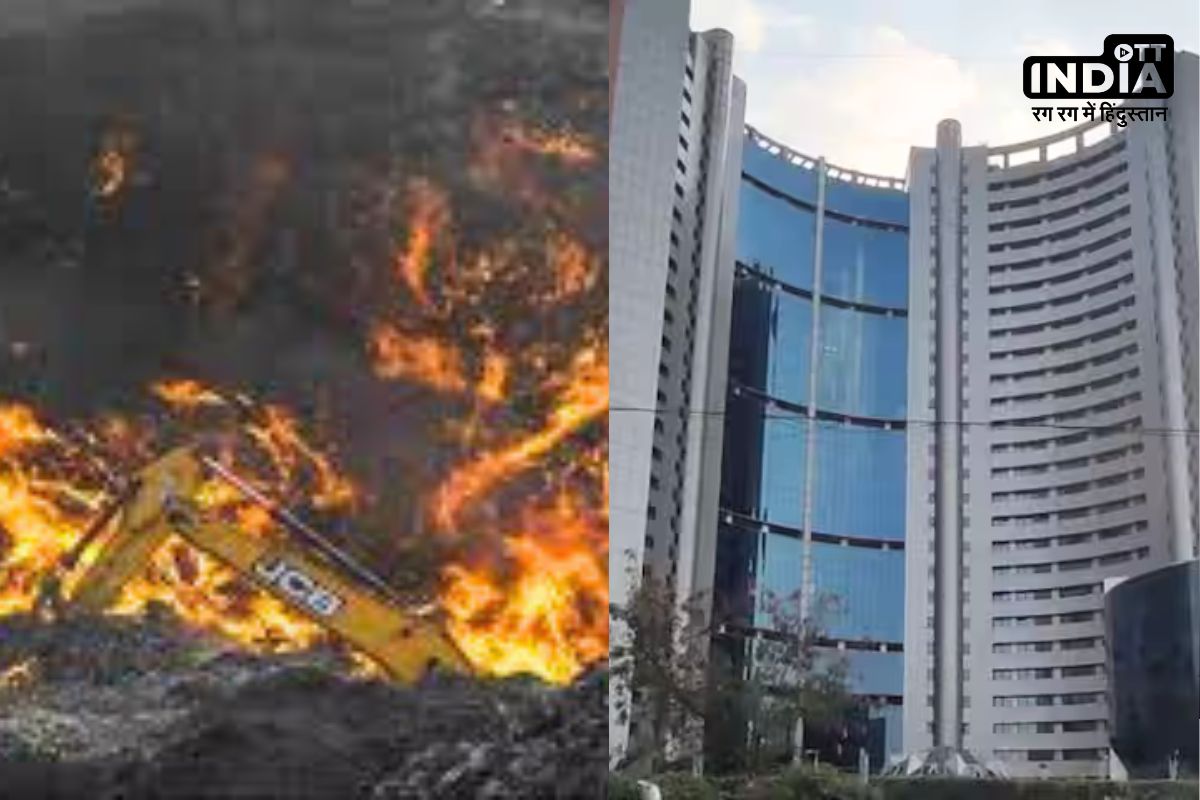 Fire In Landfill Sight Gajipur Delhi : दिल्ली की हवा में फिर जहरीला धुआं, गाजीपुर से नोएडा तक फैला धुएं का गुबार Fire In Landfill Sight Gajipur Delhi : दिल्ली की हवा में फिर जहरीला धुआं, गाजीपुर से नोएडा तक फैला धुएं का गुबार