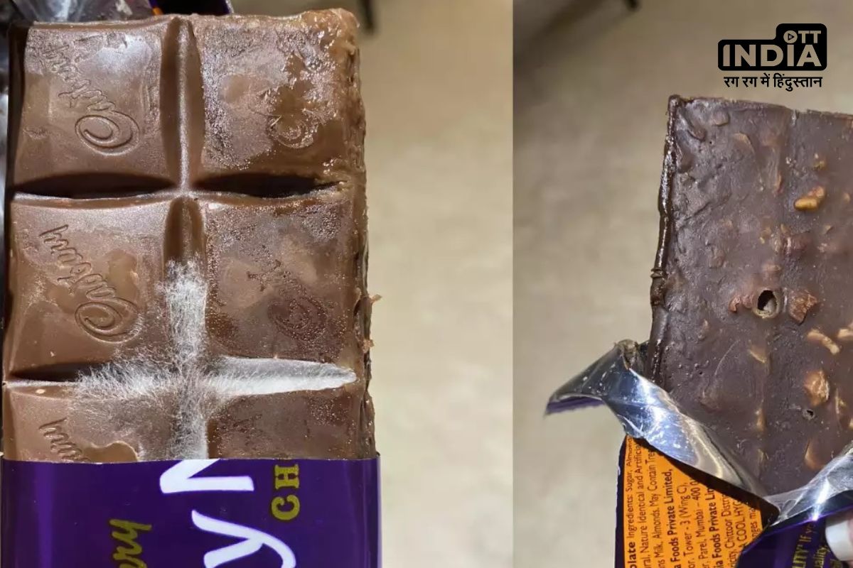 Fungus on Cadbury Chocolate हैदराबाद से कैडबरी चॉकलेट पर फंगस मिलने का वीडियो वायरल,कंपनी ने जताया खेद Fungus on Cadbury Chocolate हैदराबाद से कैडबरी चॉकलेट पर फंगस मिलने का वीडियो वायरल,कंपनी ने जताया खेद