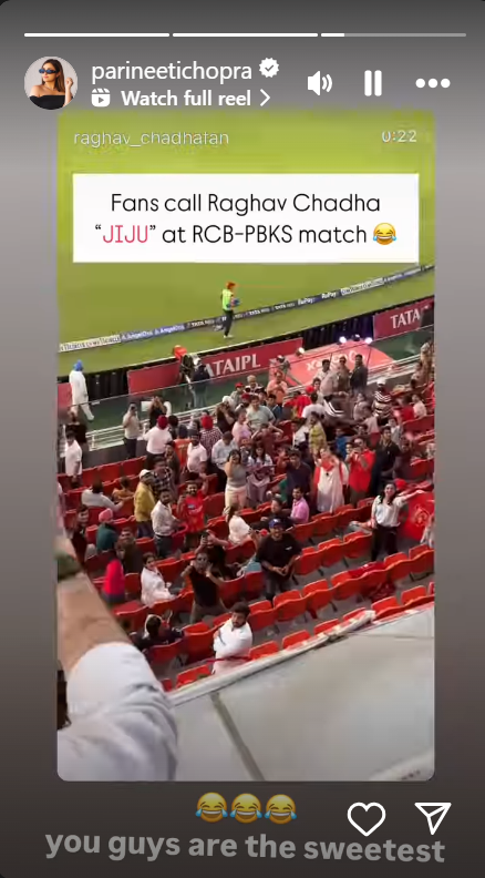 Parineeti re-shared the video.