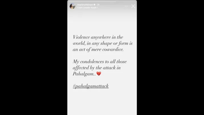 India Tv - Mahira Khan's Instagram story