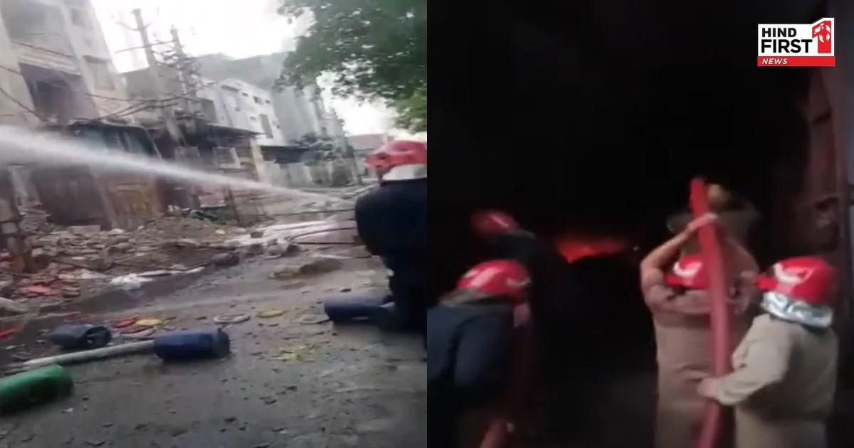 दिल्ली बवाना की फैक्ट्री में आग और धमाका: लपटों में घिरी इमारत, 17 दमकल गाड़ियां मौके पर तैनात