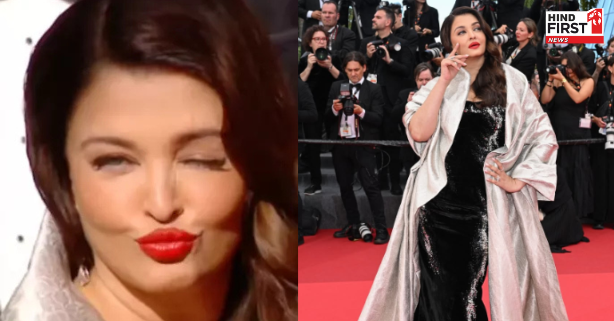 ऐश्वर्या राय बच्चन ने कान्स में अपने दूसरे दिन ब्लैक आउटफिट में बिखेरा जलवा, पाउट बनाकर दिए पोज