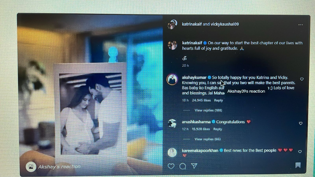 Katrina Kaif बनने वाली हैं माँ, विक्की कौशल ने शेयर की तस्वीर